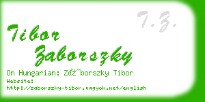 tibor zaborszky business card